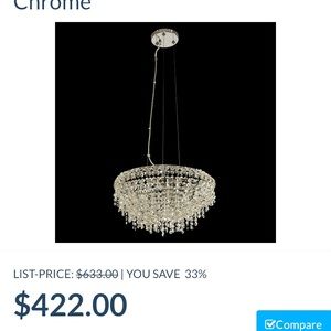 Allegri 030850-010 FR001 Massimo 17 in pendant in chrome